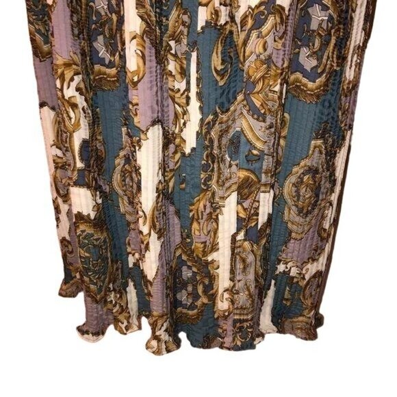 Diane Freis Original Georgette Dress Womens Braid Work Pleated Scarf Vintage - Picture 15 of 16